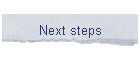 Next steps